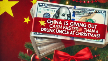 China is giving out cash faster than a drunk uncle at Christmas!