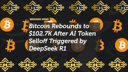 Bitcoin Rebounds to $102.7K After AI Token Selloff Triggered by DeepSeek R1