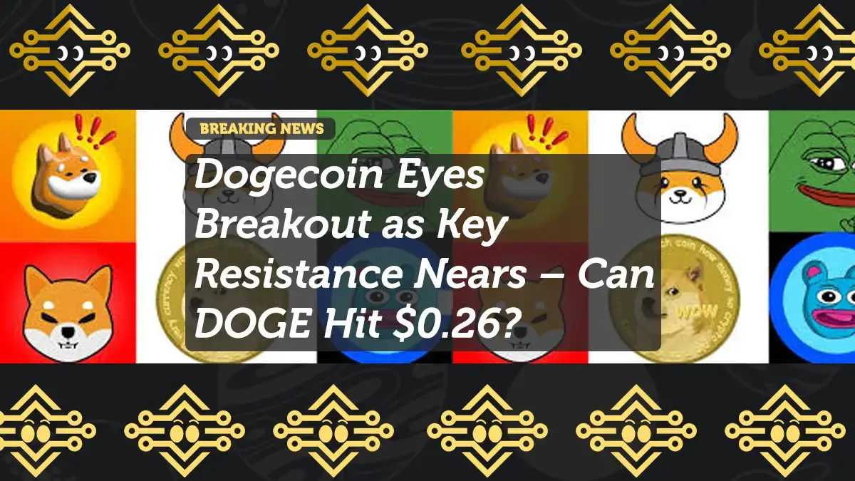 Dogecoin Eyes Breakout as Key Resistance Nears – Can DOGE Hit $0.26?