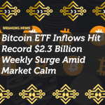Bitcoin ETF Inflows Hit Record $2.3 Billion Weekly Surge Amid Market Calm
