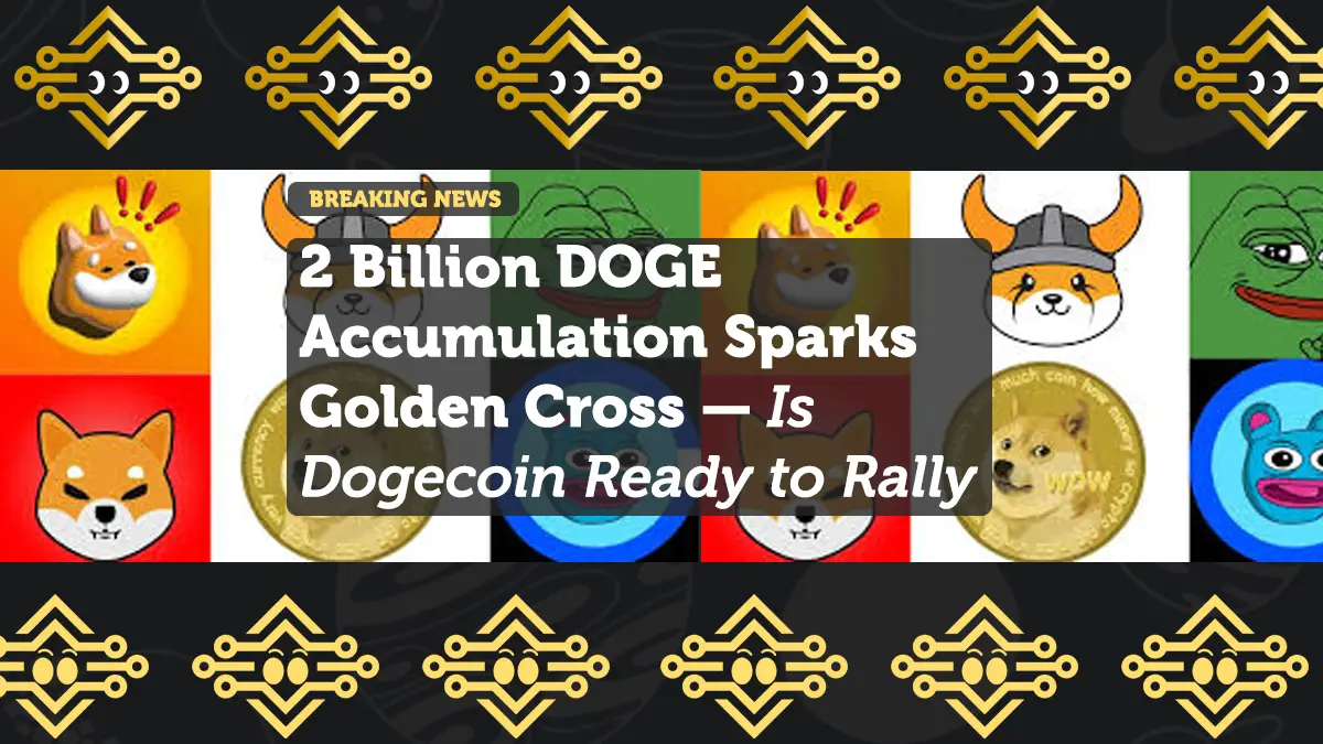 2 Billion DOGE Accumulation Sparks Golden Cross — Is Dogecoin Ready to Rally?