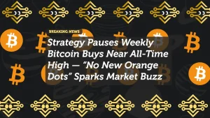 Strategy Pauses Weekly Bitcoin Buys Near All-Time High — “No New Orange Dots” Sparks Market Buzz