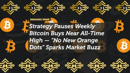 Strategy Pauses Weekly Bitcoin Buys Near All-Time High — “No New Orange Dots” Sparks Market Buzz