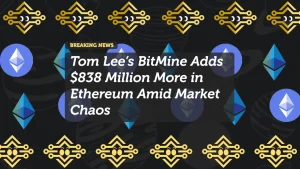 Tom Lee’s BitMine Adds $838 Million More in Ethereum Amid Market Chaos