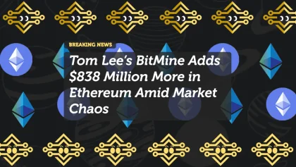 Tom Lee’s BitMine Adds $838 Million More in Ethereum Amid Market Chaos