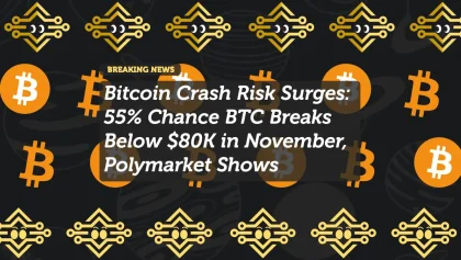 Bitcoin Crash Risk Surges: 55% Chance BTC Breaks Below $80K in November, Polymarket Shows