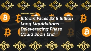 Bitcoin Faces $2.8 Billion Long Liquidations — Deleveraging Phase Could Soon End