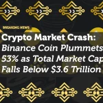 Crypto Market Crash: Binance Coin Plummets 53% as Total Market Cap Falls Below $3.6 Trillion