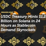 USDC Treasury Mints $1.25 Billion on Solana in 24 Hours as Stablecoin Demand Skyrockets