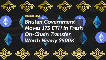 Bhutan Government Moves 175 ETH in Fresh On-Chain Transfer Worth Nearly $500K