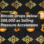 Bitcoin Drops Below $88,000 as Selling Pressure Accelerates