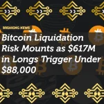 Bitcoin Liquidation Risk Mounts as $617M in Longs Trigger Under $88,000