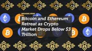 Bitcoin and Ethereum Retreat as Crypto Market Drops Below $3 Trillion