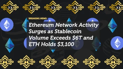 Ethereum Network Activity Surges as Stablecoin Volume Exceeds $6T and ETH Holds $3,100