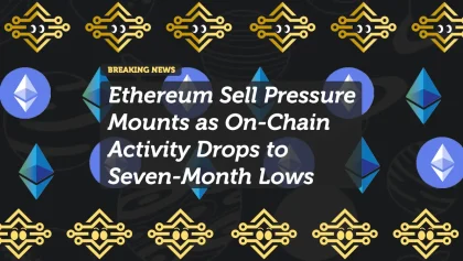 Ethereum Sell Pressure Mounts as On-Chain Activity Drops to Seven-Month Lows